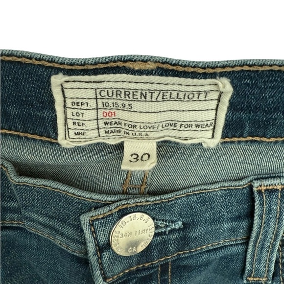 Current/Elliott The High Waist Stiletto Blue Jeans Size 30 - Picture 4 of 9